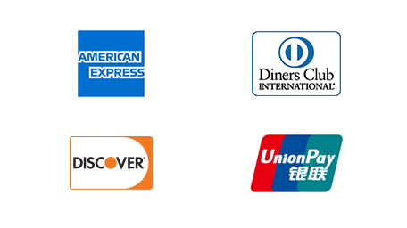 Amex/DinersClub/DISCOVER /UnionPay（銀聯）