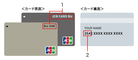 JCB CARD Bizの見分け方