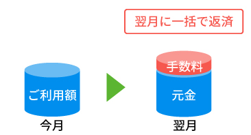 1回払いの返済イメージ