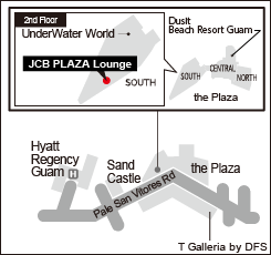 JCB PLAZA Lounge Guam Map