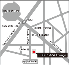 JCB PLAZA Lounge Paris Map